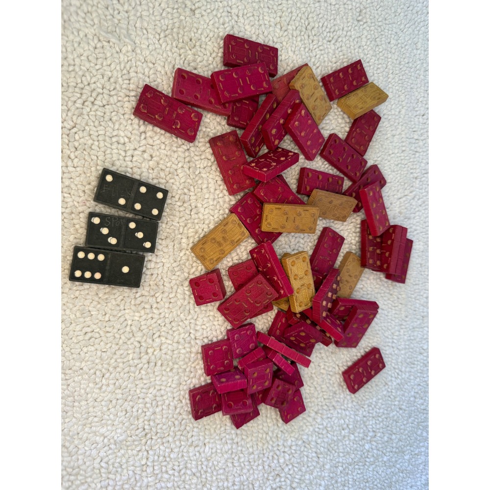 Vintage American Bricks Wooden Building Blocks Lot in Ball Mason Jar Red Natural - Picture 8 of 9
